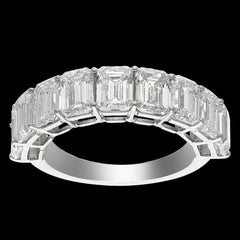 6.12 Carat Emerald Cut Diamond Band for Sale Online

