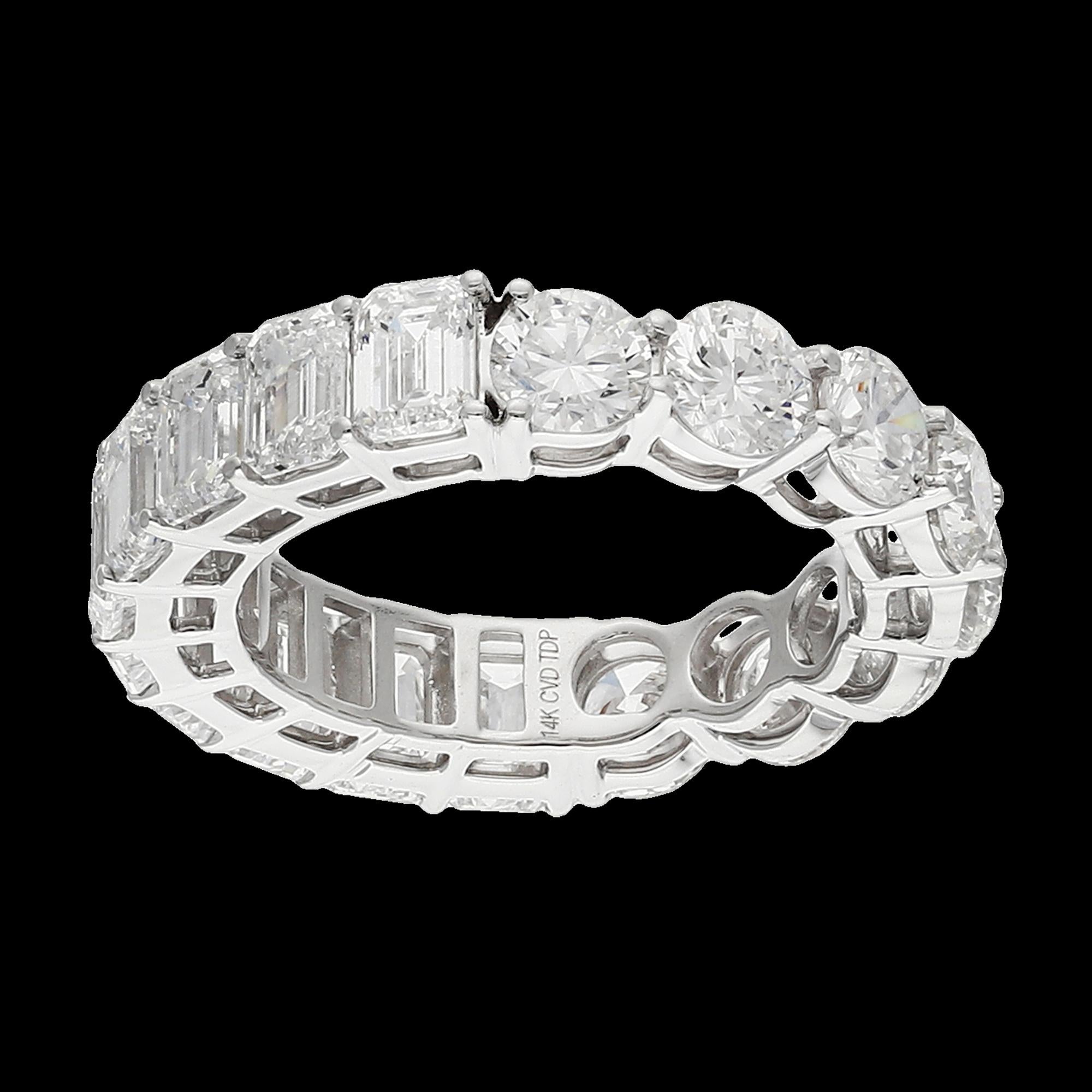 Buy 7.02 Carat Mixed Diamond Eternity Band Online
