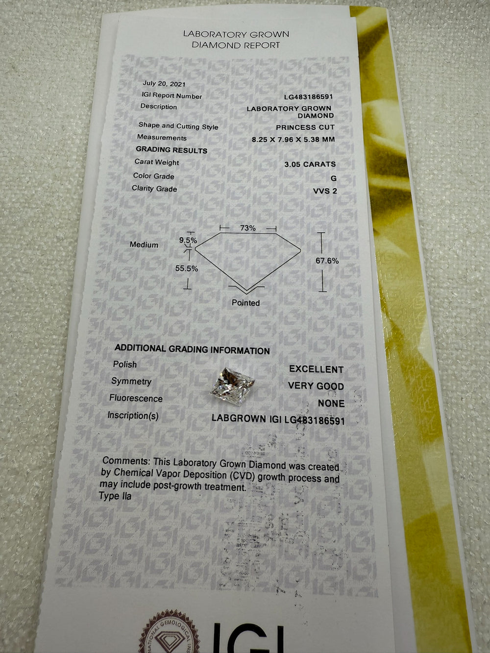 Princess Cut Diamond for Sale
