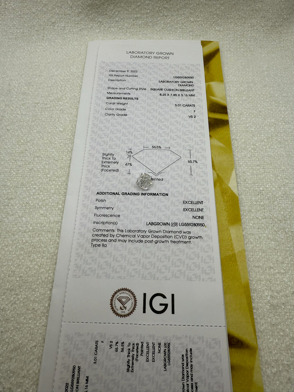 Cushion Cut Lab-Grown Diamond
