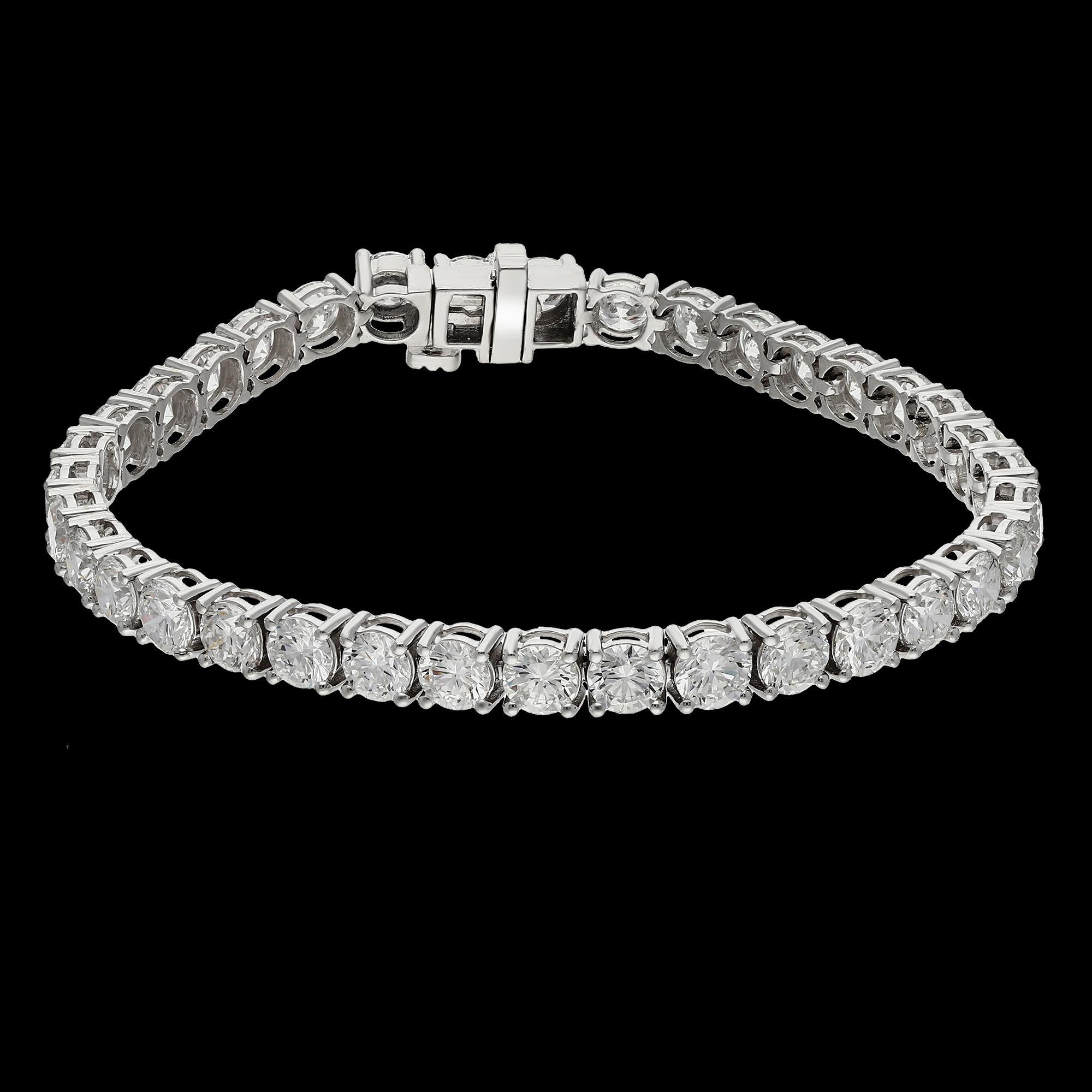 Buy 15.09 CT Round Diamond Tennis Bracelet | Diamonds By Saxena