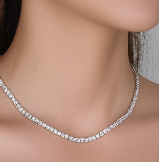 Lab Grown Tennis Necklaces