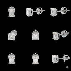 Modern 1.00 Carat Lab-Grown Diamond Stud Earrings in 14K Yellow Gold (F VS+)