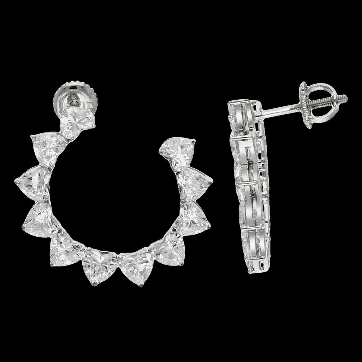 Buy 3 Carat Heart Shaped Lab-Grown Diamond Earrings Online