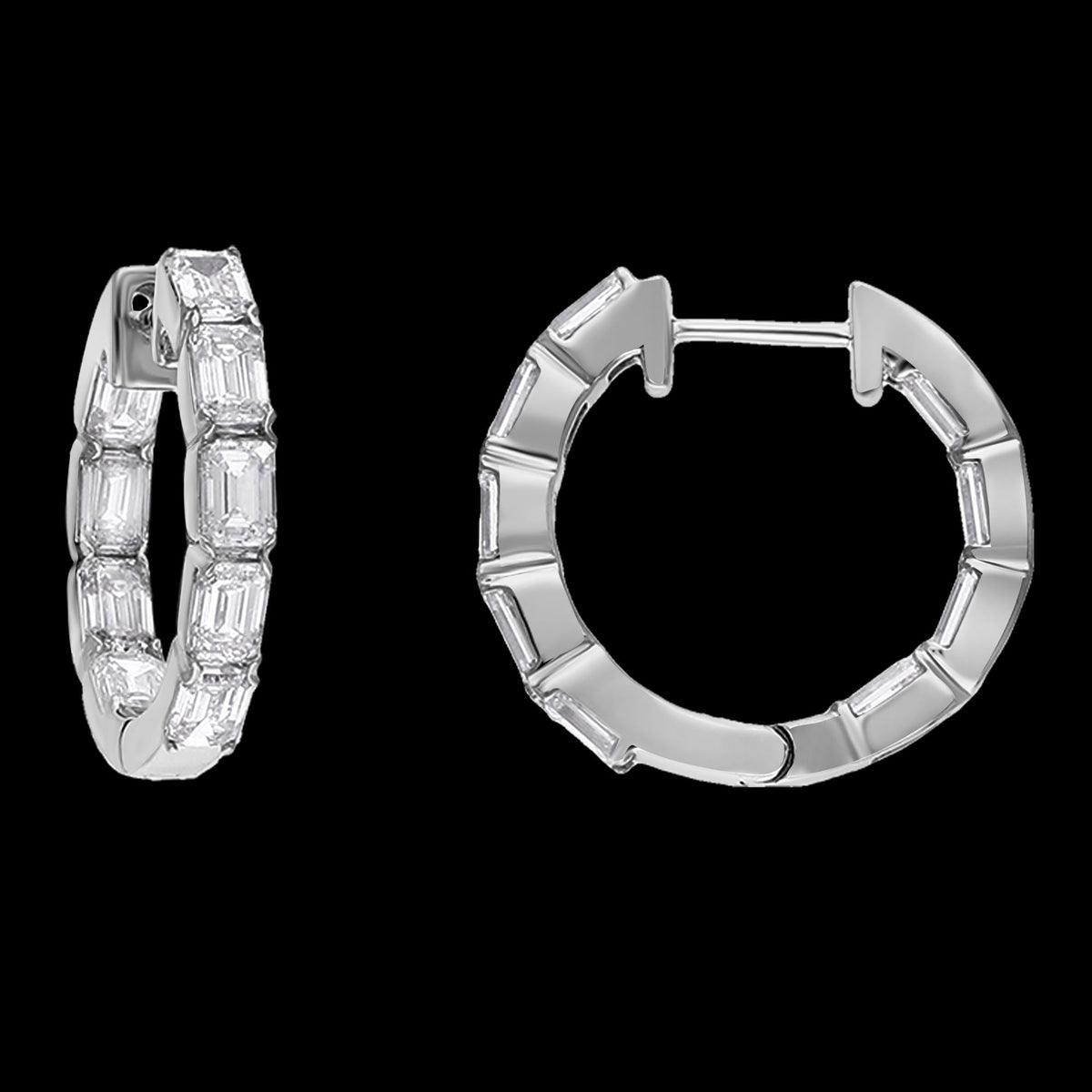 3 Carat Lab-Grown Diamond Huggie Earrings