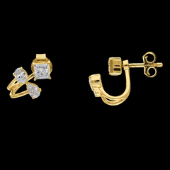 1.15 Carat Lab-Grown Diamond Stud Earrings, EF VS+, 14K White Gold