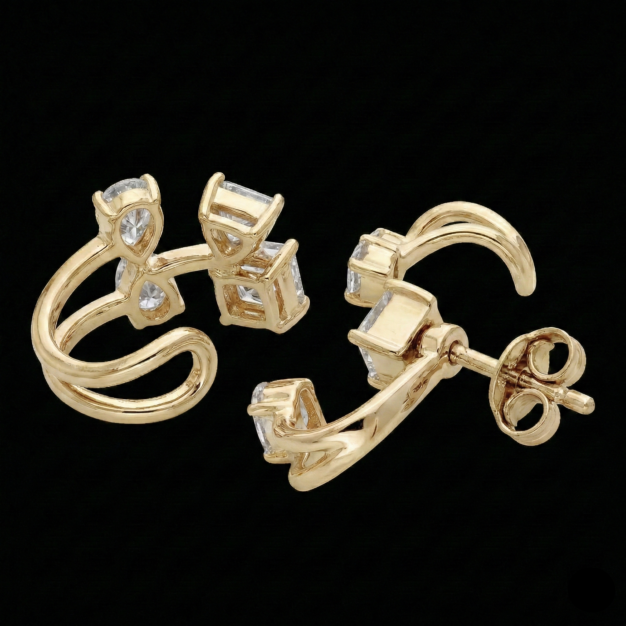 1.15 Carat Lab-Grown Diamond Stud Earrings, EF VS+, 14K White Gold