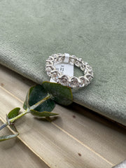 Timeless Brillance 5.00 Carat F/VS Round Cut Diamond Eternity Band in 14K White Gold | Size 4-11