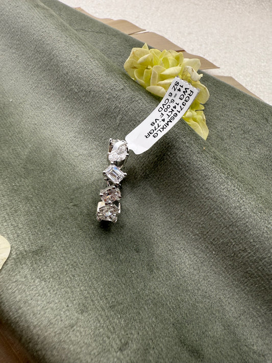 Timeless Brillance
5.00 Carat F/VS Multi Shape Diamond Eternity Band in 14K White Gold | Size 4-11
