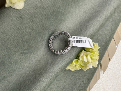 Timeless Brillance 5.00 Carat F/VS Emerald Cut Diamond Eternity Band in 14K White Gold | Size 4-11