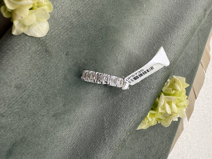 Timeless Brillance 5.00 Carat F/VS Emerald Cut Diamond Eternity Band in 14K White Gold | Size 4-11