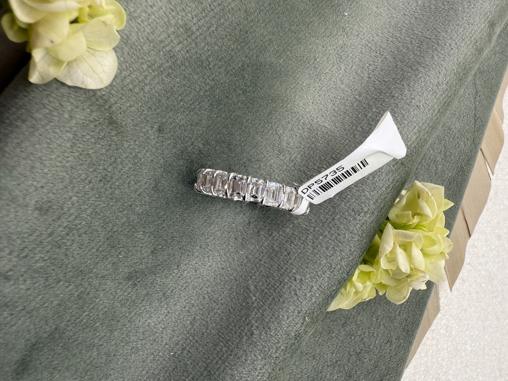 5 Carat Emerald Cut Diamond Eternity Band