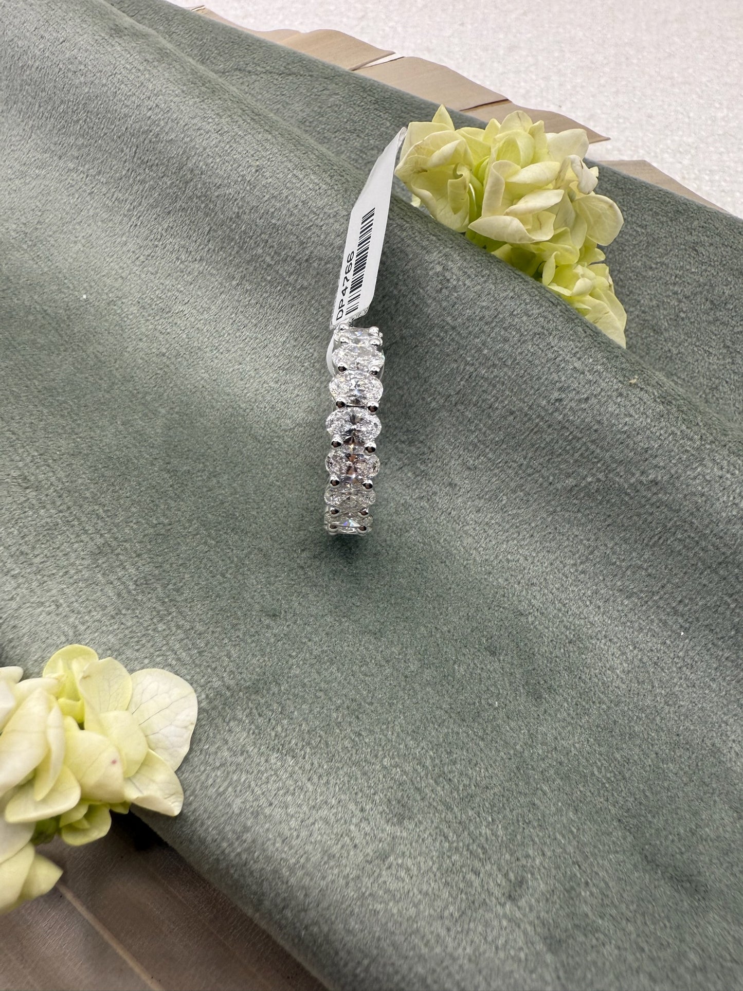 Timeless Brilliance 6 Carat F/VS Pear Cut Diamond  Eternity Band in 14K Yellow Gold | Size 4-11