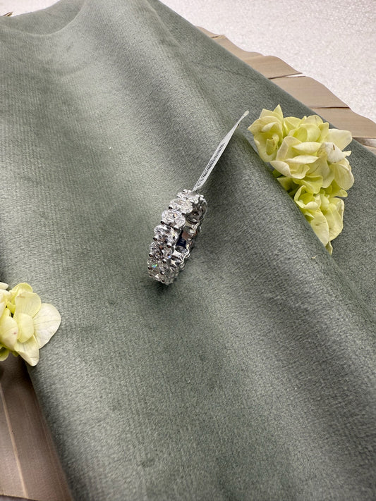 Timeless Brilliance 6 Carat F/VS Pear Cut Diamond  Eternity Band in 14K Yellow Gold | Size 4-11