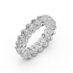 5 Carat Oval Diamond Eternity Band in 14K White or Yellow Gold | Size 4-11 (Copy)