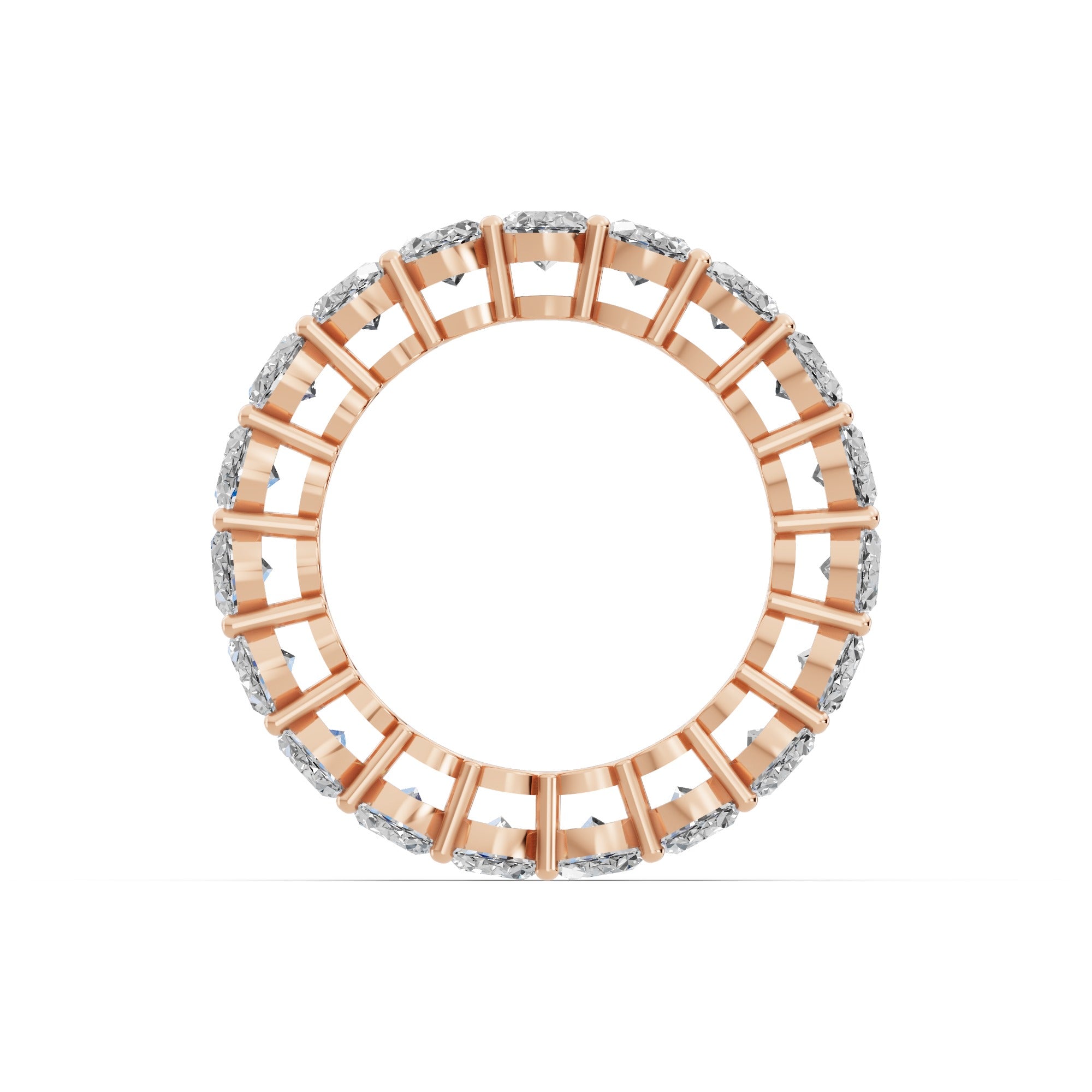 5 Carat Oval Diamond Eternity Band in 14K White or Yellow Gold | Size 4-11 (Copy)
