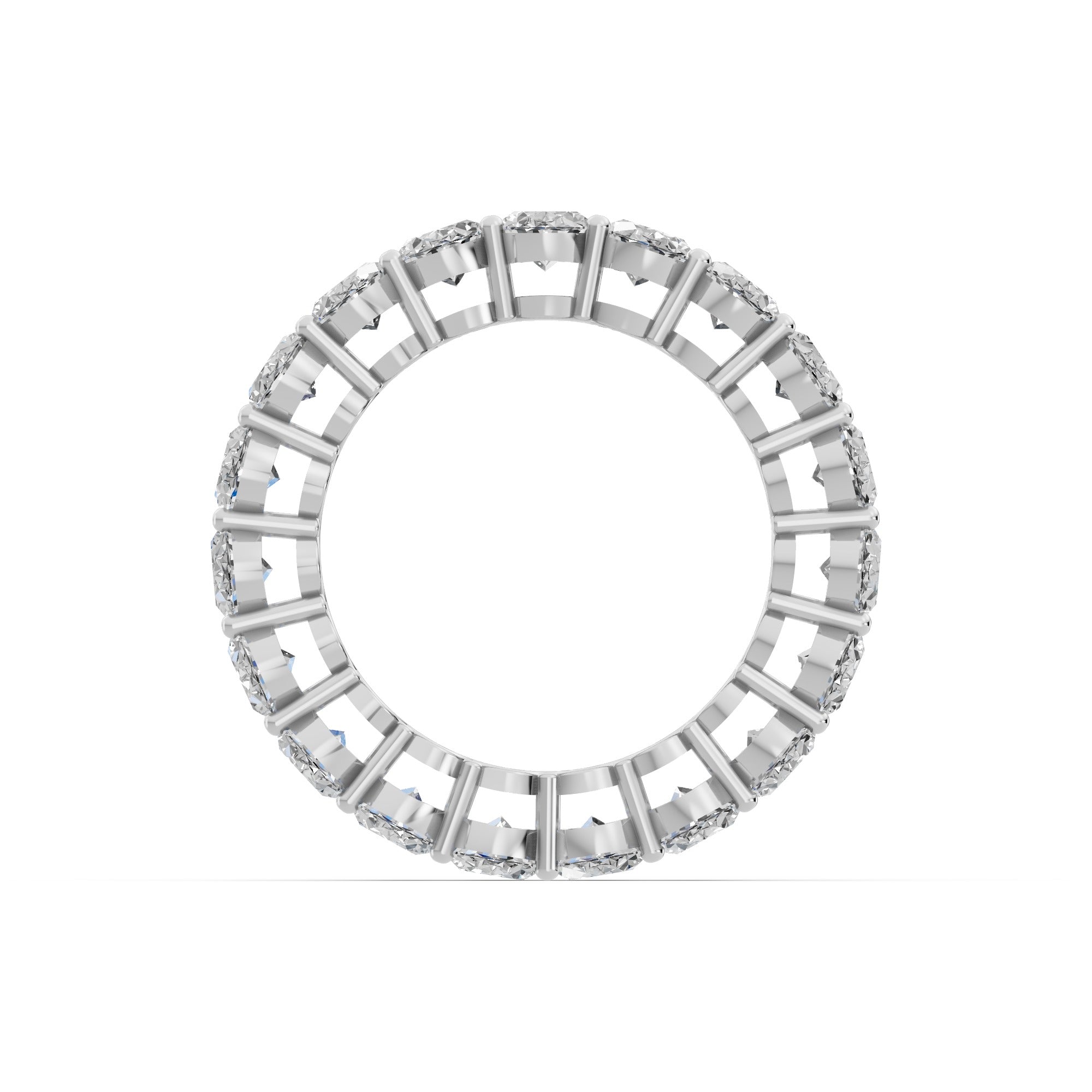 5 Carat Oval Diamond Eternity Band in 14K White or Yellow Gold | Size 4-11 (Copy)