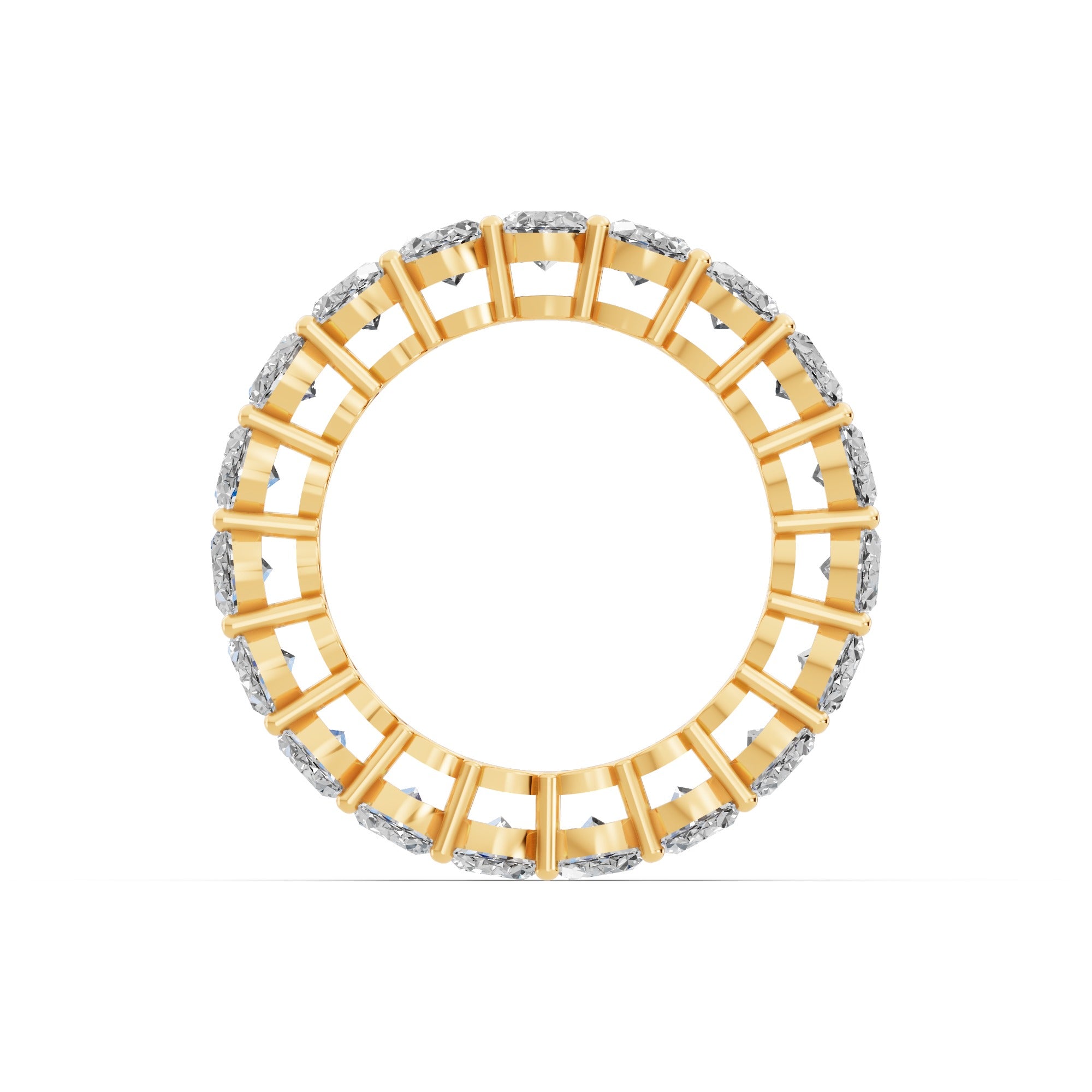 5 Carat Oval Diamond Eternity Band in 14K White or Yellow Gold | Size 4-11 (Copy)