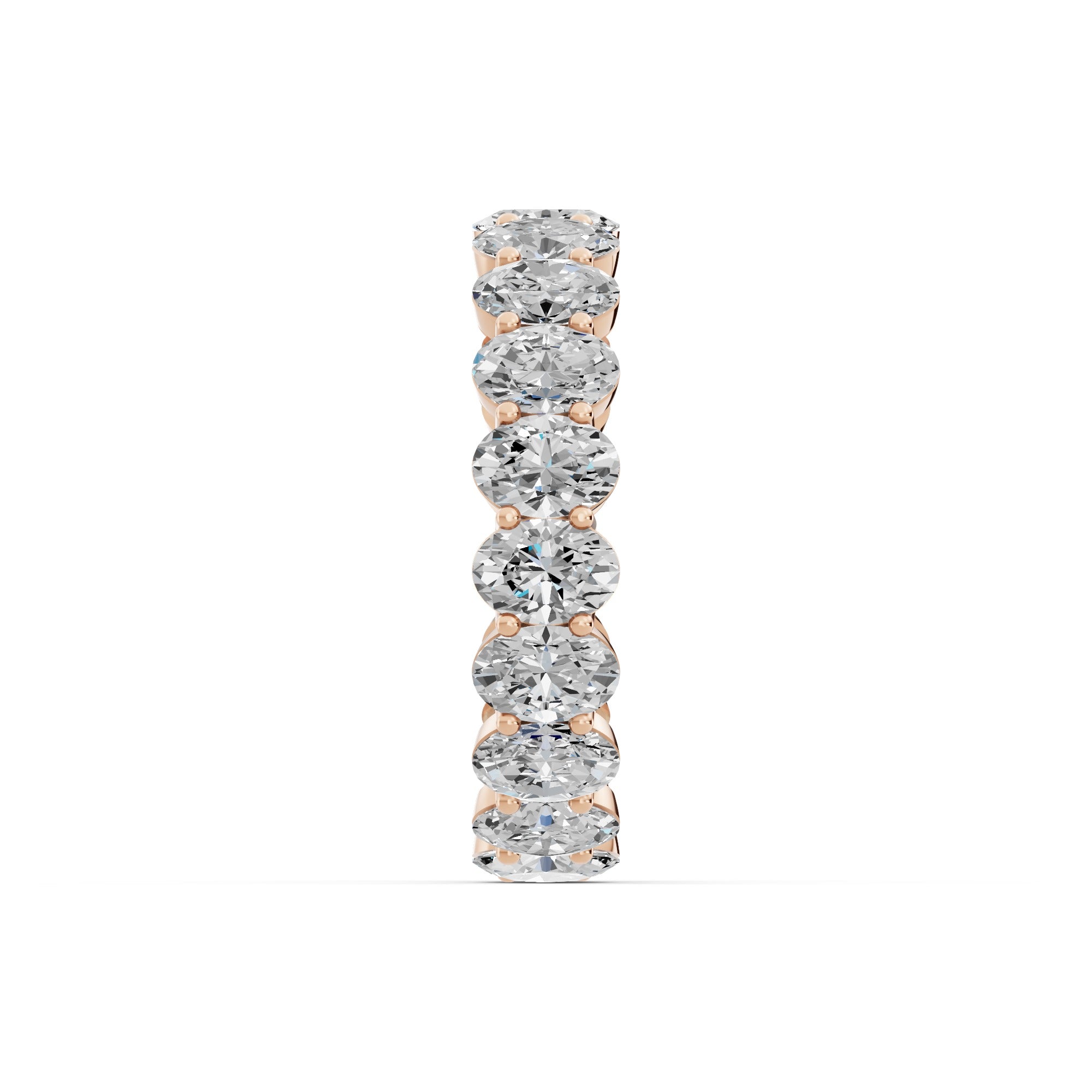 5 Carat Oval Diamond Eternity Band in 14K White or Yellow Gold | Size 4-11 (Copy)
