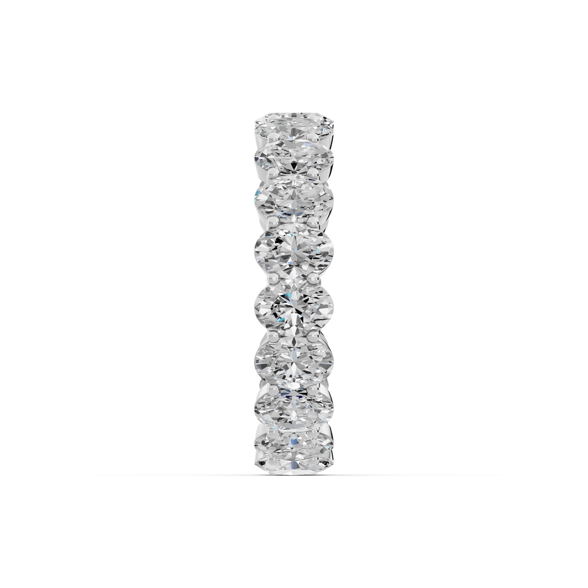 5 Carat Oval Diamond Eternity Band in 14K White or Yellow Gold | Size 4-11 (Copy)