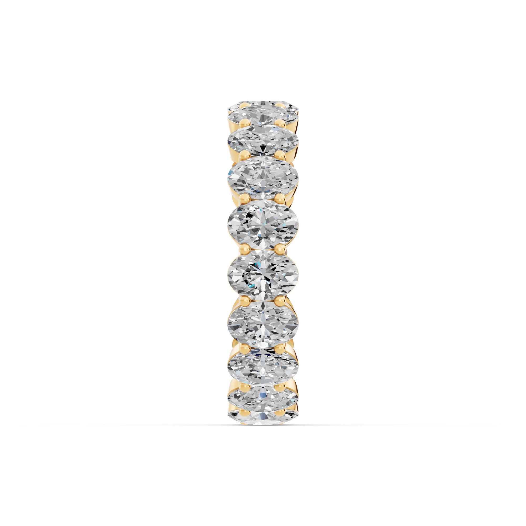 5 Carat Oval Diamond Eternity Band in 14K White or Yellow Gold | Size 4-11 (Copy)