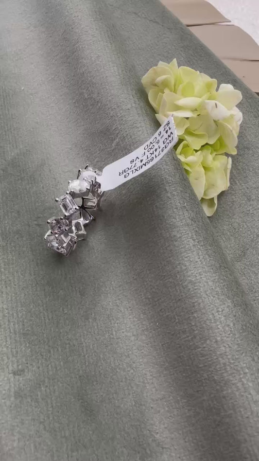 Timeless Brillance
5.00 Carat F/VS Multi Shape Diamond Eternity Band in 14K White Gold | Size 4-11